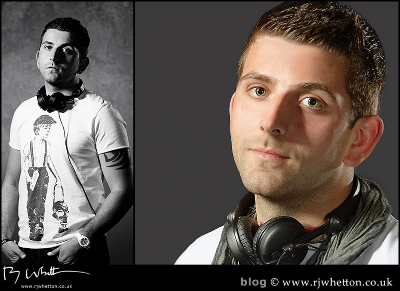 DJ Alta Ego steps into frame Promo Photograph by Dorset Portrait Photographer Robert Whetton