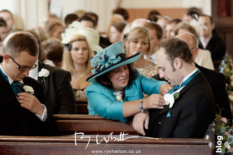 North Devon Wedding with Matt Fryer - Ash has his cravat sorted by mum
