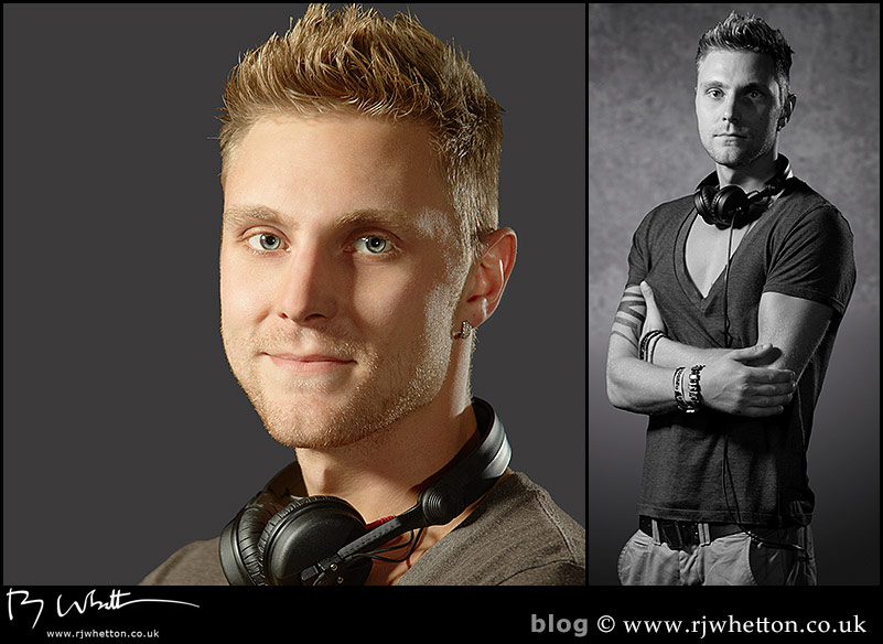 Smooth guy DJ JJ Reveller Promo Photograph by Dorset Portrait Photographer Robert Whetton