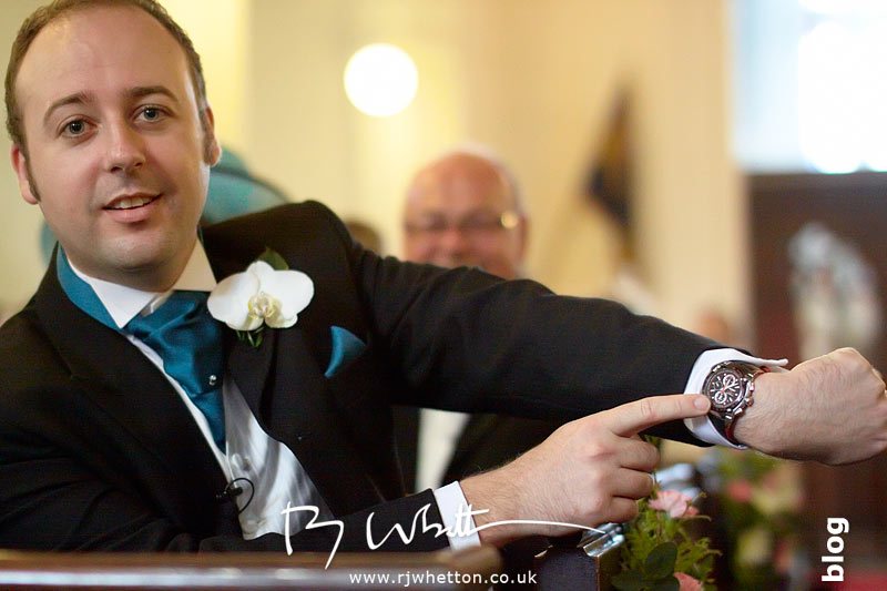 North Devon Wedding with Matt Fryer - Ash making a joke about Lynsey not being on time