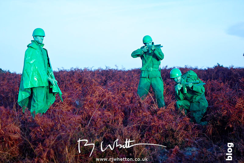 Setup shot of green army men Setup shot of green army men - Production Photography Dorset