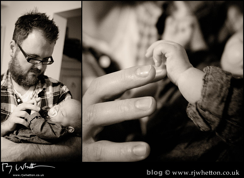 Dad has some sleepy cuddles Dom gets some sleepy cuddles with Scout - Baby Portraits - Professional Portraits Dorset