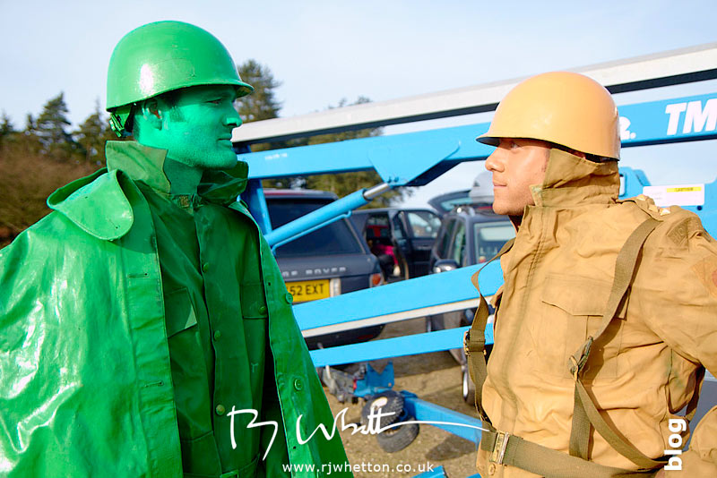 Green army meets orange army Green army meets orange army - Production Photography Dorset
