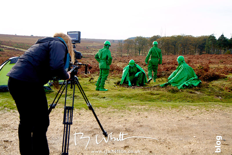 Camp fire scene filmed from ground Camp fire scene filmed from ground - Production Photography Dorset