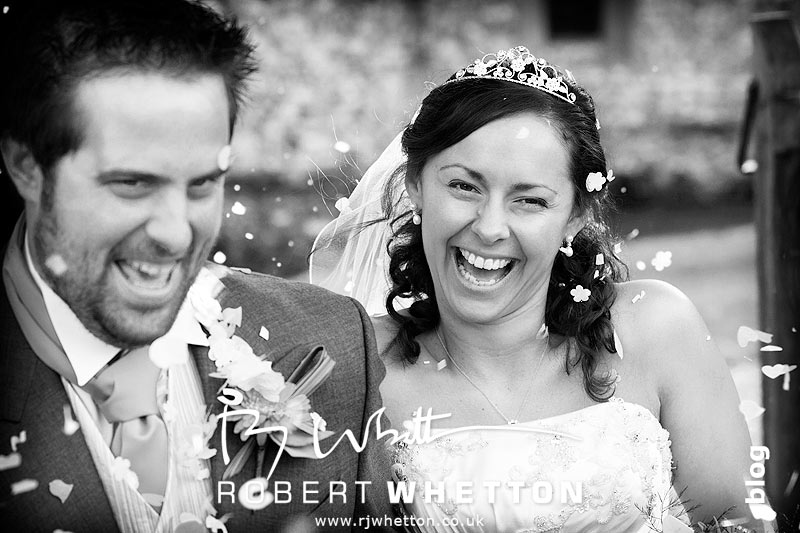 Confetti throw Newbury Wedding Photography - second shooting for Boundless Photos