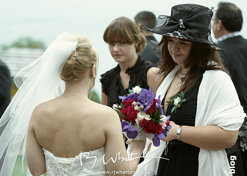 North Devon Wedding with Matt Fryer - Lynsey talking to friends