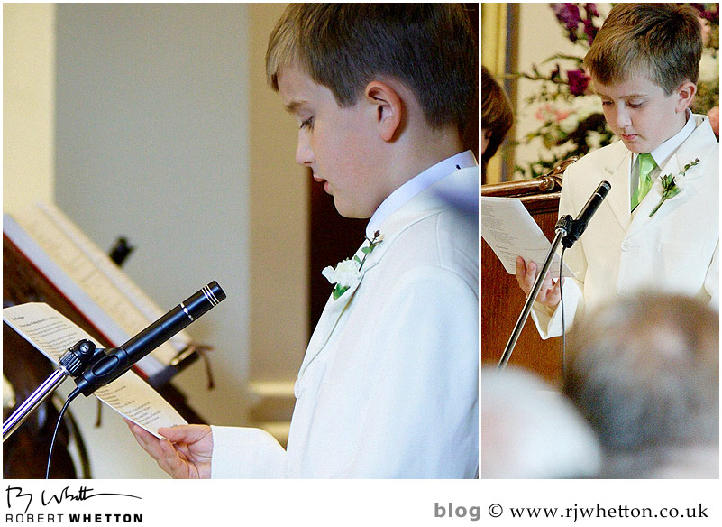 Wedding of Leah and Neil at St Marys, West Moors Second reading - Dorset Wedding Photographer Robert Whetton