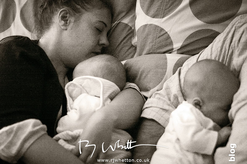 The girls aren't the only ones sleeping Mum catches 40 winks - Baby Portraits - Professional Portraits Dorset