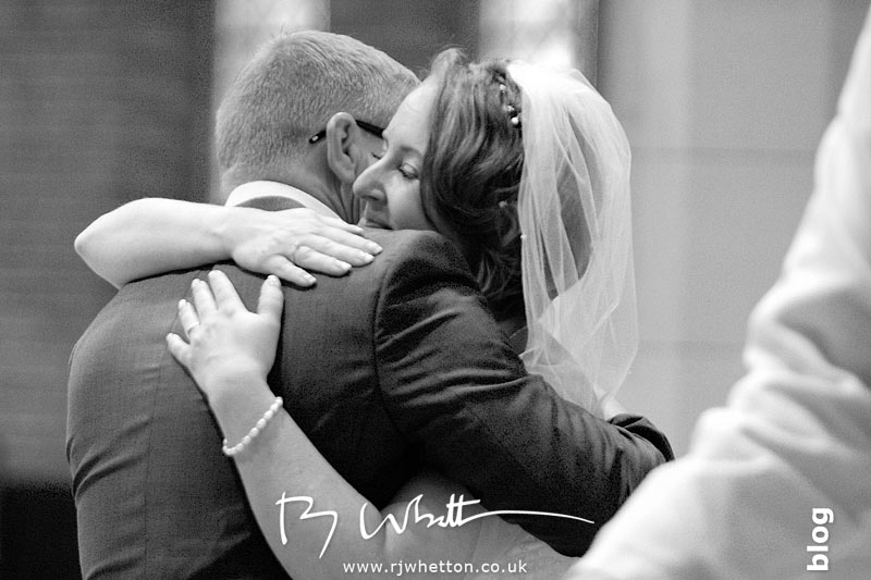 Embrace after the giving of the rings Embrace after the giving of the rings - Professional Wedding Photography Dorset