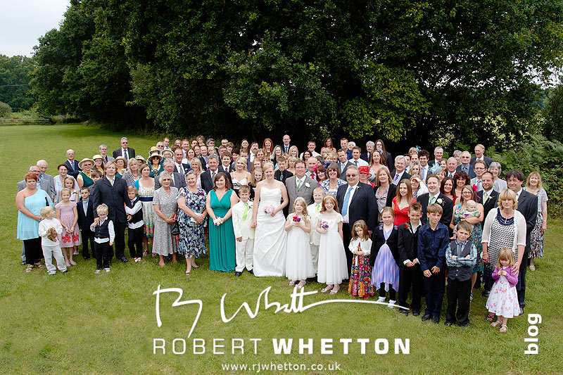 Wedding of Leah and Neil at St Marys, West Moors Group shot - Dorset Wedding Photographer Robert Whetton