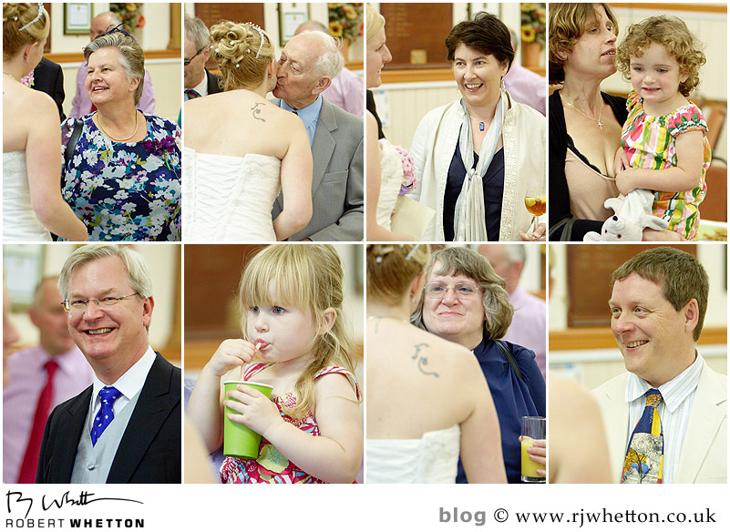 Wedding of Leah and Neil at St Marys, West Moors Receiving line - Dorset Wedding Photographer Robert Whetton
