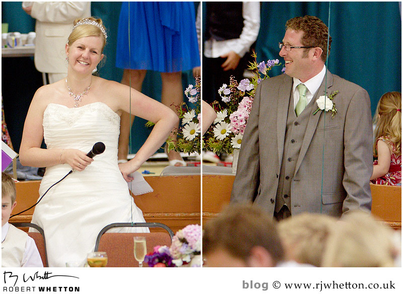 Wedding of Leah and Neil at St Marys, West Moors Speech - Dorset Wedding Photographer Robert Whetton