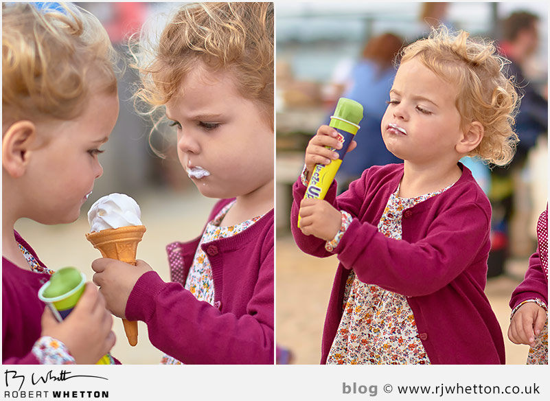 Scout lets Harper eat some Mr Whippy Scout lets Harper eat some Mr Whippy - Portrait Photography Dorset