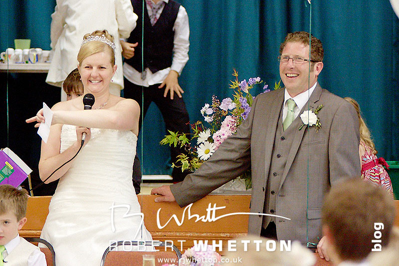 Wedding of Leah and Neil at St Marys, West Moors Speech - Dorset Wedding Photographer Robert Whetton