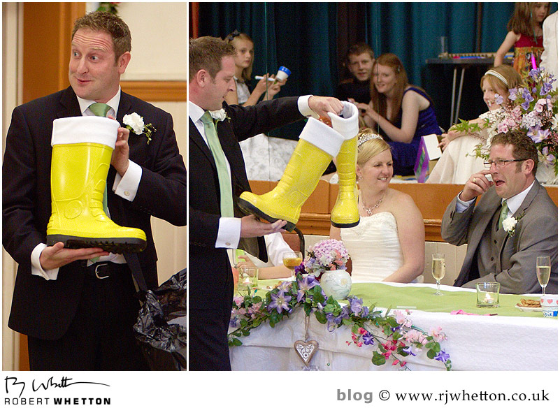 Wedding of Leah and Neil at St Marys, West Moors Speech - Dorset Wedding Photographer Robert Whetton