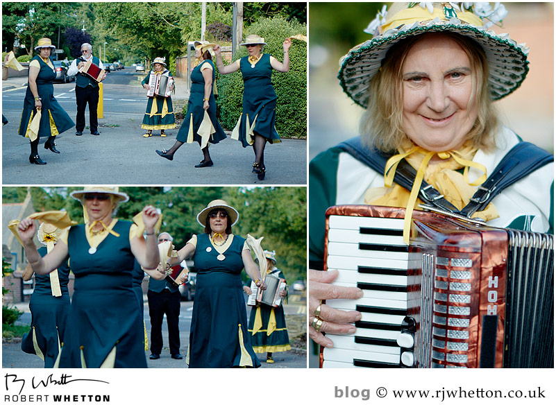 Wedding of Leah and Neil at St Marys, West Moors Morris Dancing - Dorset Wedding Photographer Robert Whetton