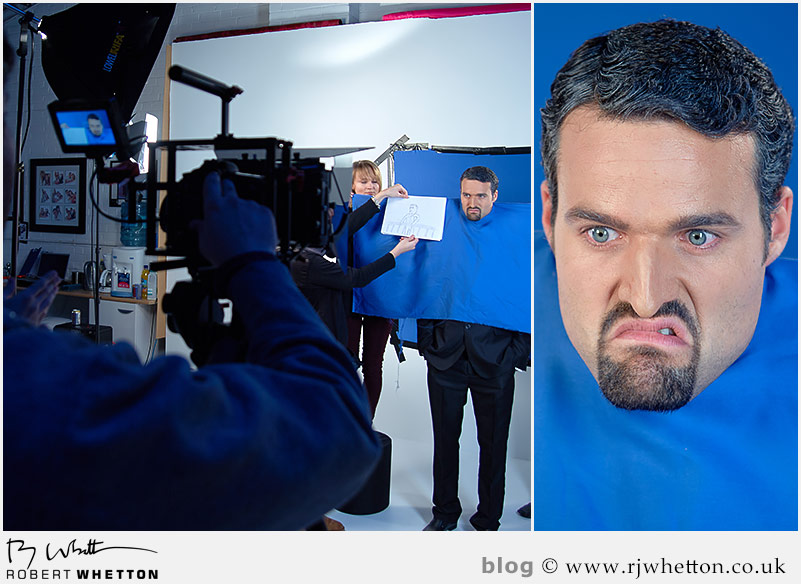 Denzil gets his mean on Yes Sir Boss - Not Guilty Production Still - Production Photography Dorset