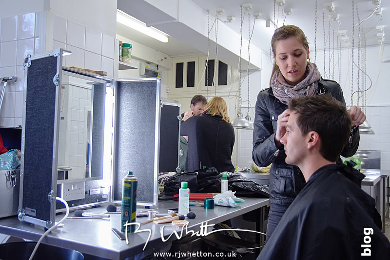 Lauren works on bass guitarist Josh Yes Sir Boss - Not Guilty Production Still - Production Photography Dorset