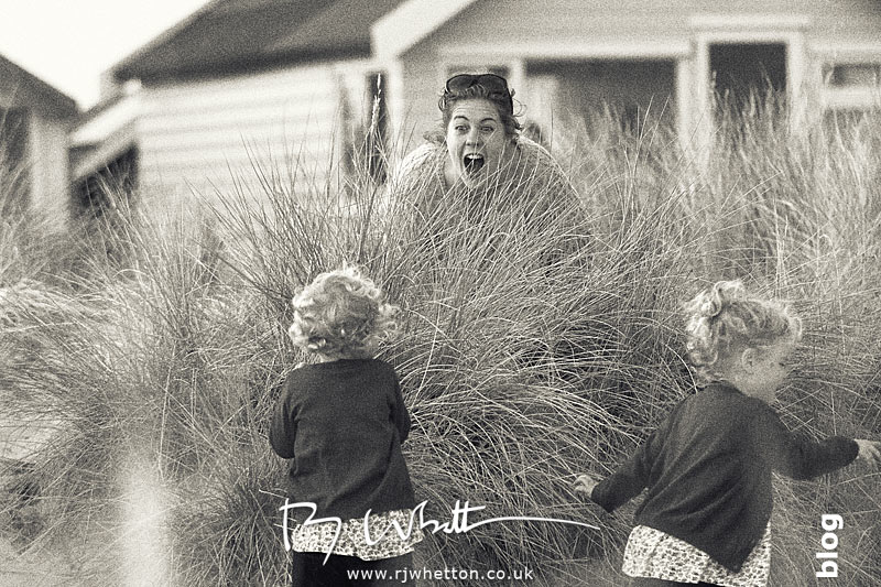 Lou finds the girls Lou finds Harper and Scout when playing hide and seek - Portrait Photography Dorset