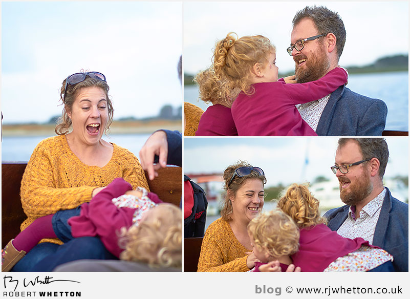 Family fun on the boat Harper being tickled by mum on the boat - Portrait Photography Dorset