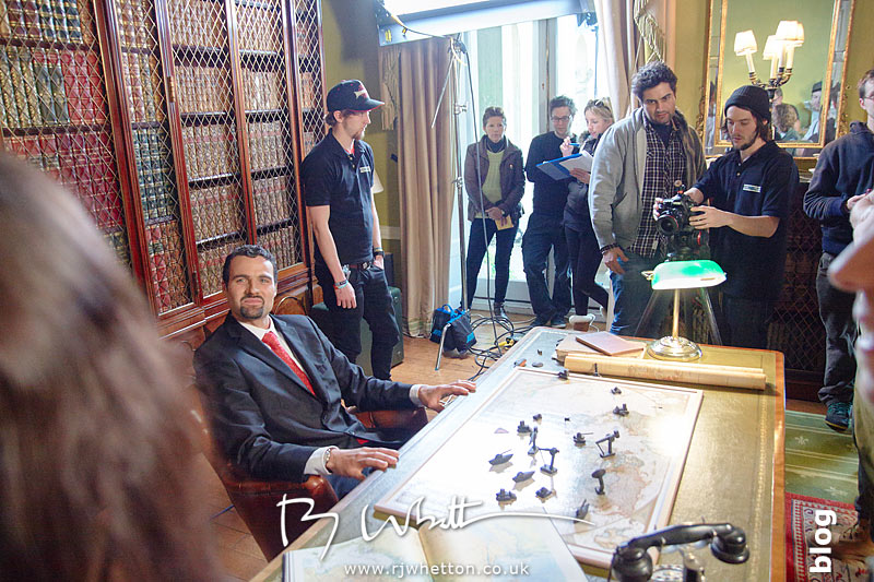 The Love Love Film crew discuss the final scene Yes Sir Boss - Not Guilty Production Still - Production Photography Dorset