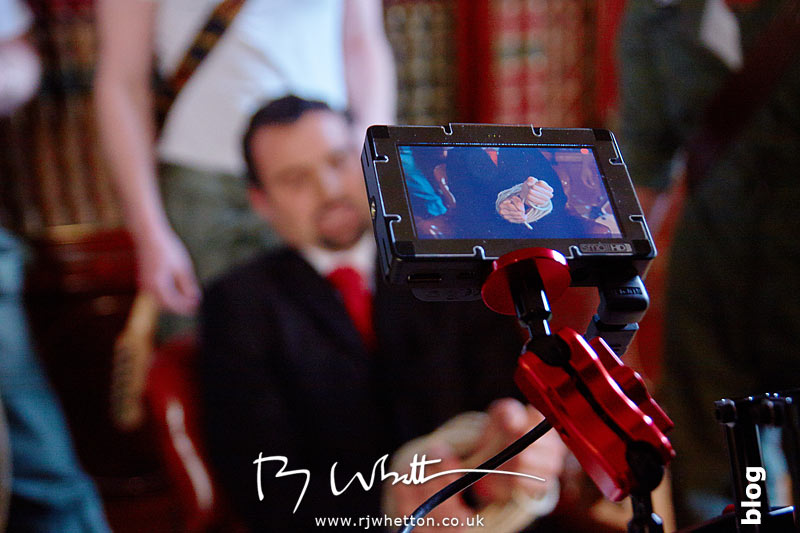 A close up of Denzil's bound hands Yes Sir Boss - Not Guilty Production Still - Production Photography Dorset