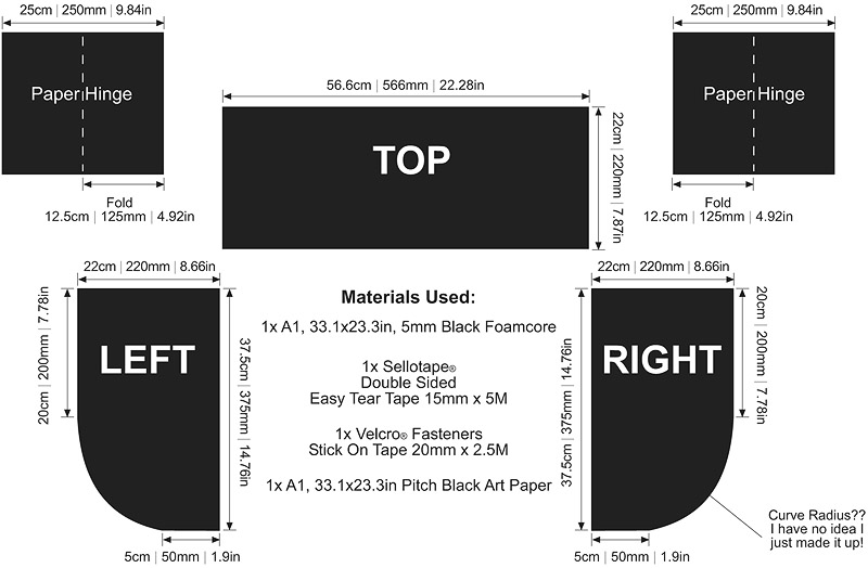 Monitor Hood Dimensions